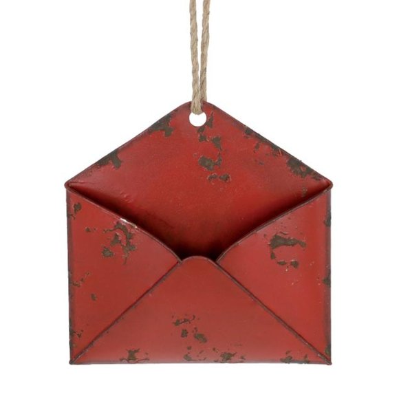 Christmas Card Display Hanging Rustic Red Envelope - Picture 1 of 1